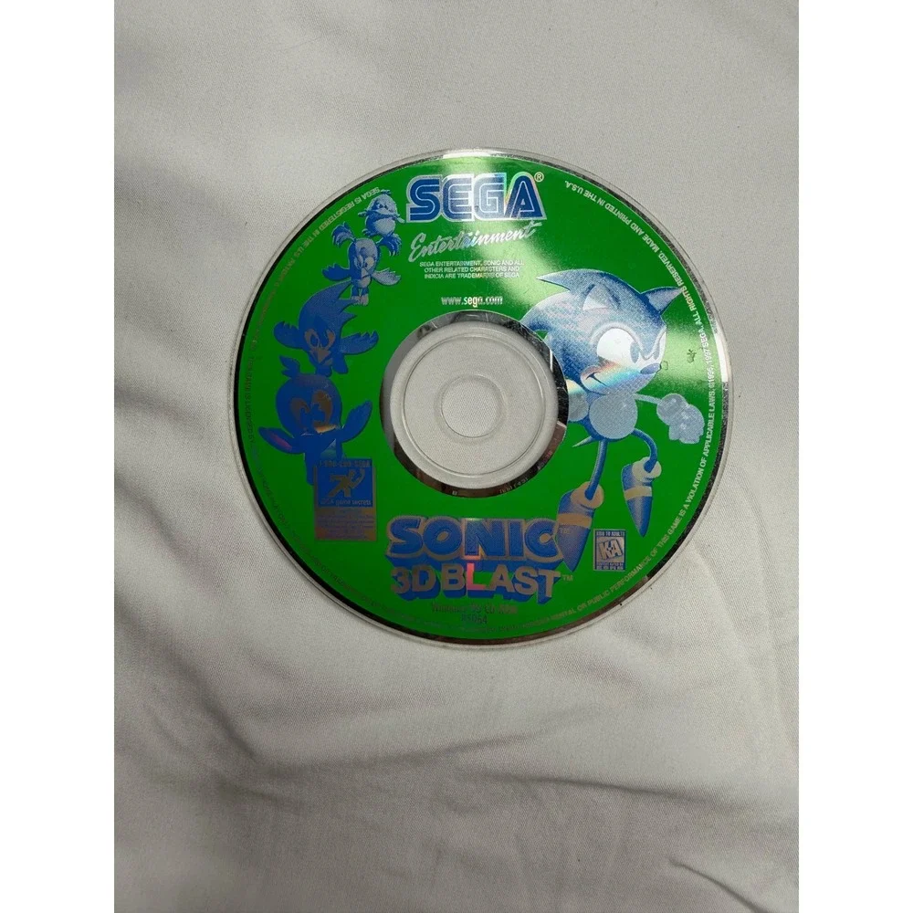 Sonic 3D Blast PC Game Windows 95 CD-ROM Sega Entertainment 85064 Loose Disc